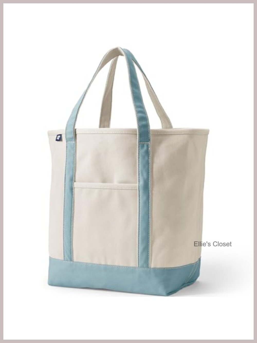 Lands' End Open Top Canvas Tote Bag